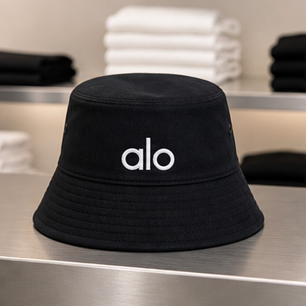 ALO Yoga Black Running Bucket Hat OS